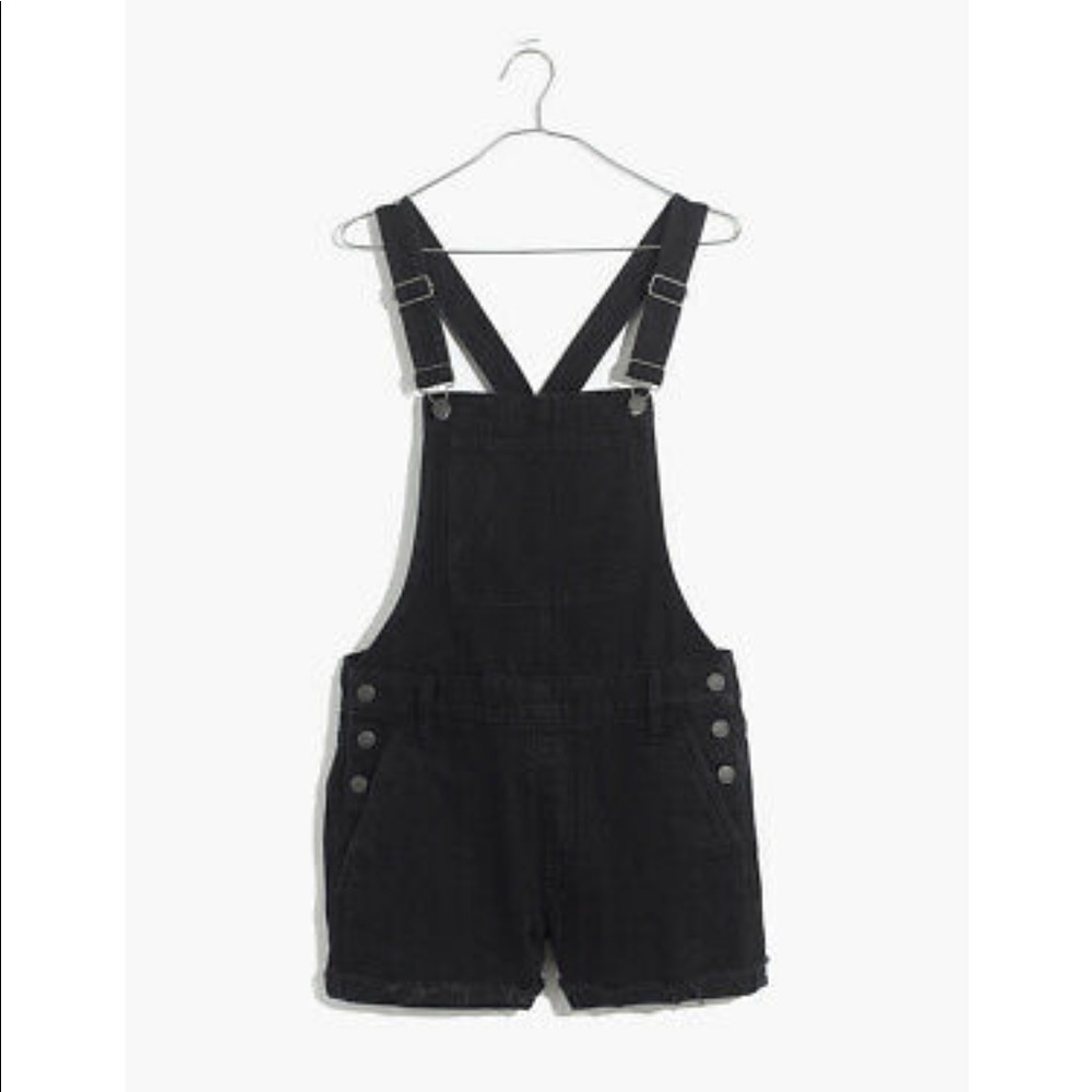 Madewell adirondack black overalls